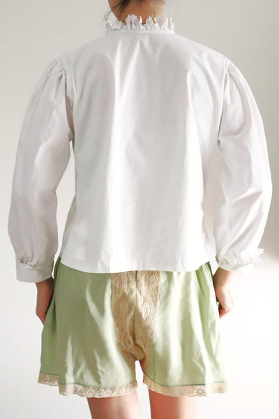 Early 20th Century French Monogram DF Cotton Blouse