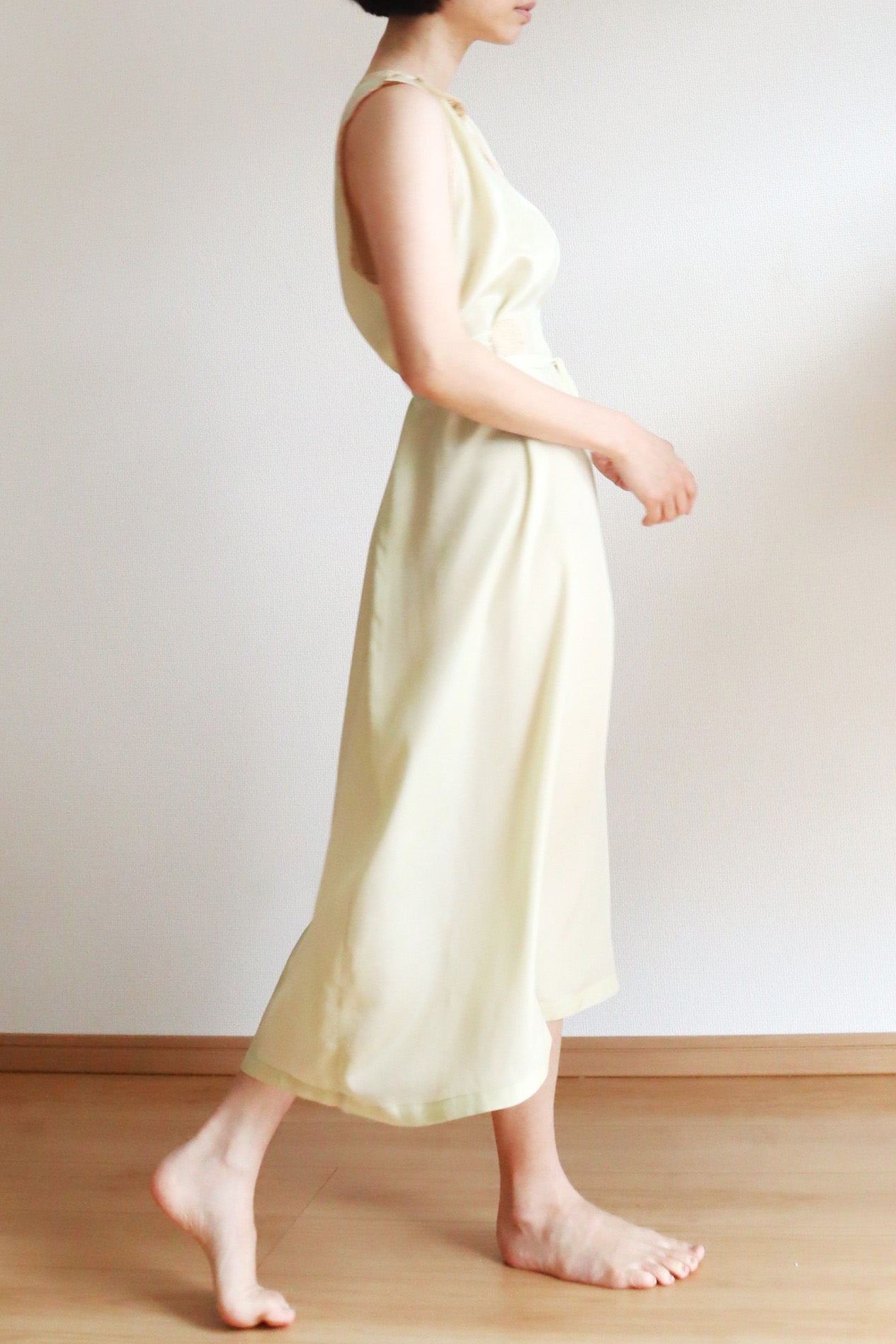 1930s Pale Green Silk Dress