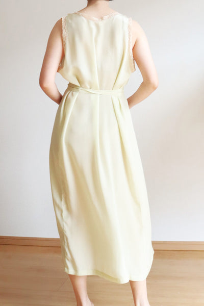 1930s Pale Green Silk Dress
