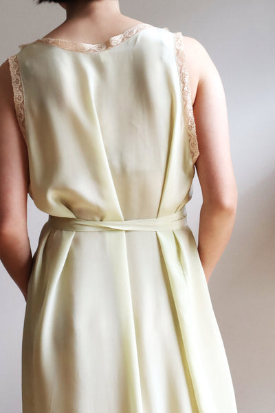 1930s Pale Green Silk Dress