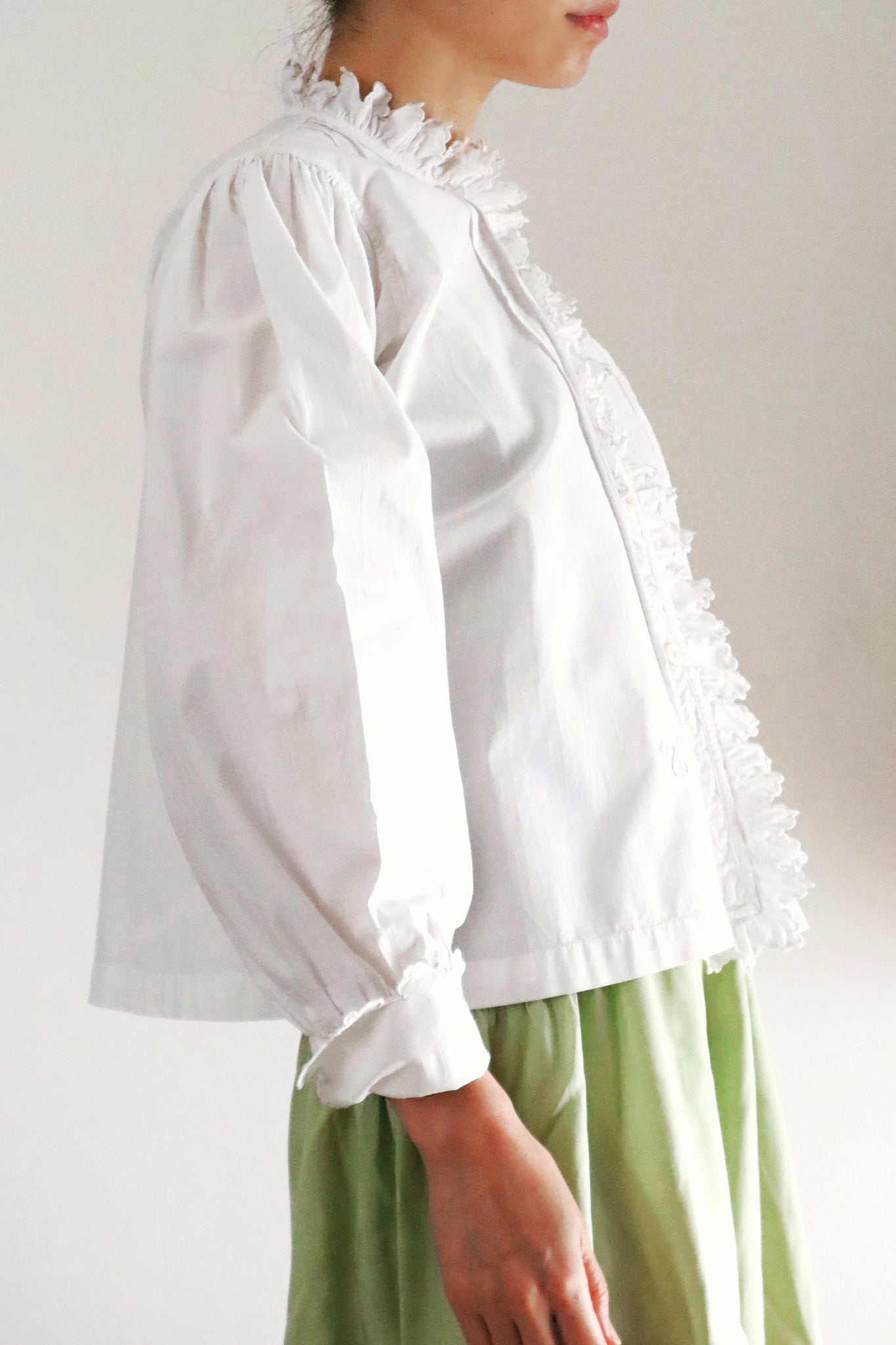 Early 20th Century French Monogram TF Cotton Blouse