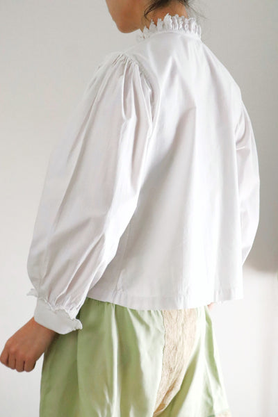 Early 20th Century French Monogram TF Cotton Blouse