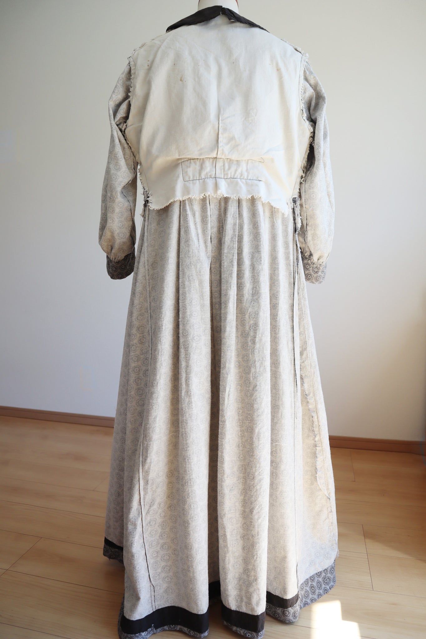 1890s~1900s Calico Prairie Dress