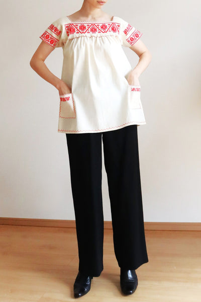 60s Deadstock Manta Peasant Blouse