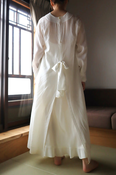 1910s–1920s American Medical Linen Work Dress