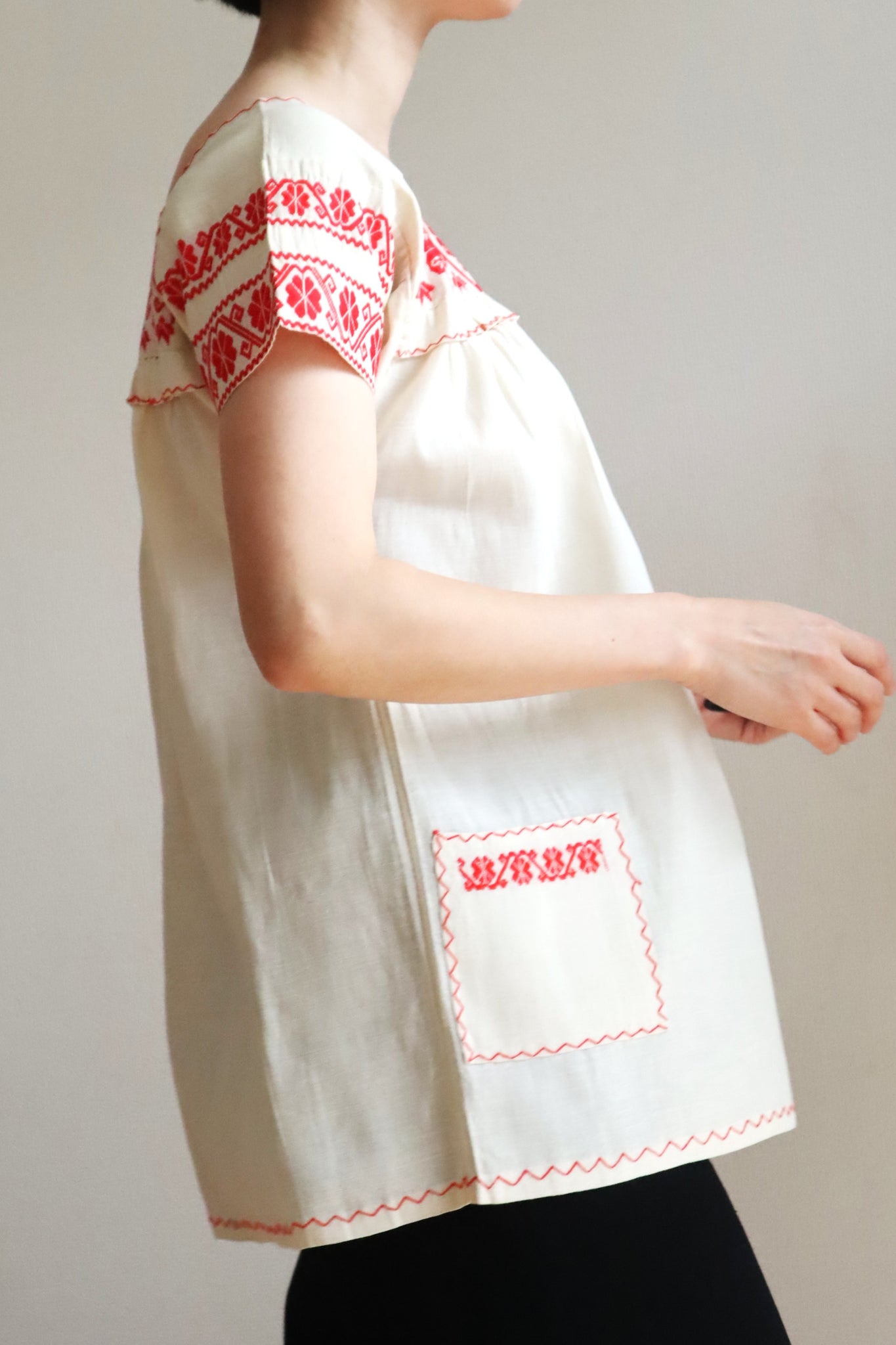 60s Deadstock Manta Peasant Blouse