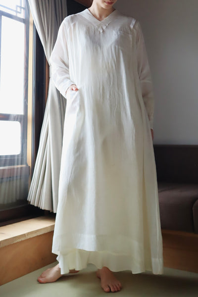 1910s–1920s American Medical Linen Work Dress