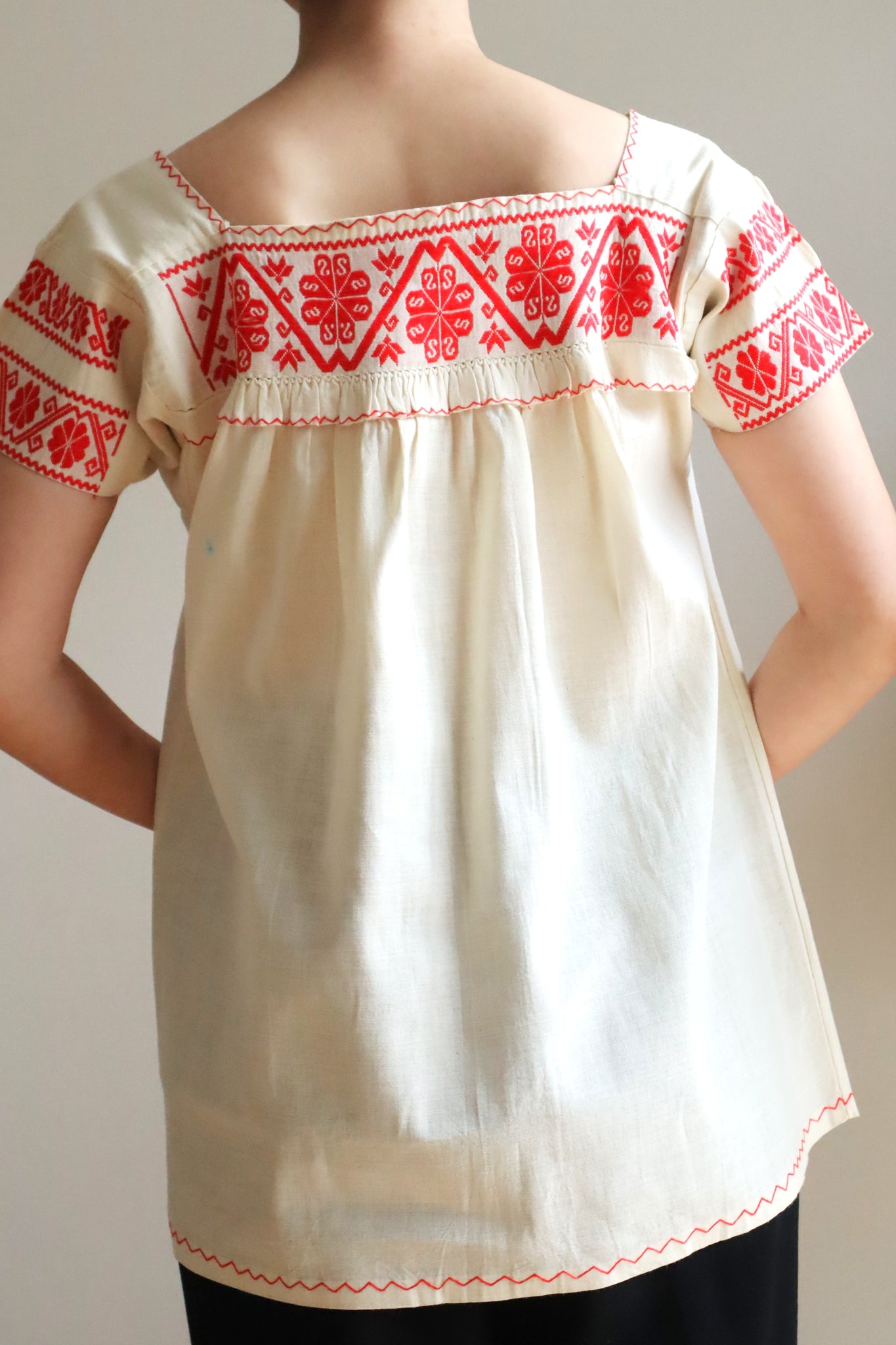 60s Deadstock Manta Peasant Blouse