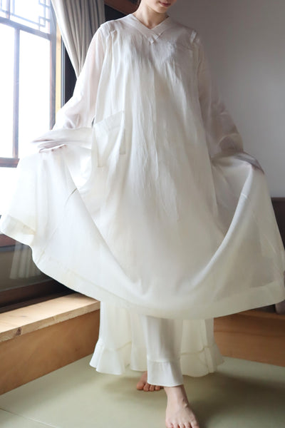 1910s–1920s American Medical Linen Work Dress