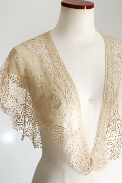 19th Century Limerick Lace Berthe Collar