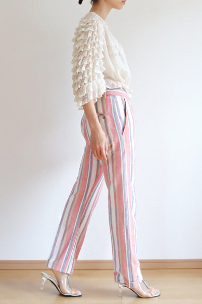 Vintage Stripe Cotton Pants