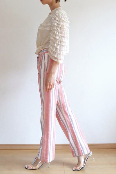 Vintage Stripe Cotton Pants