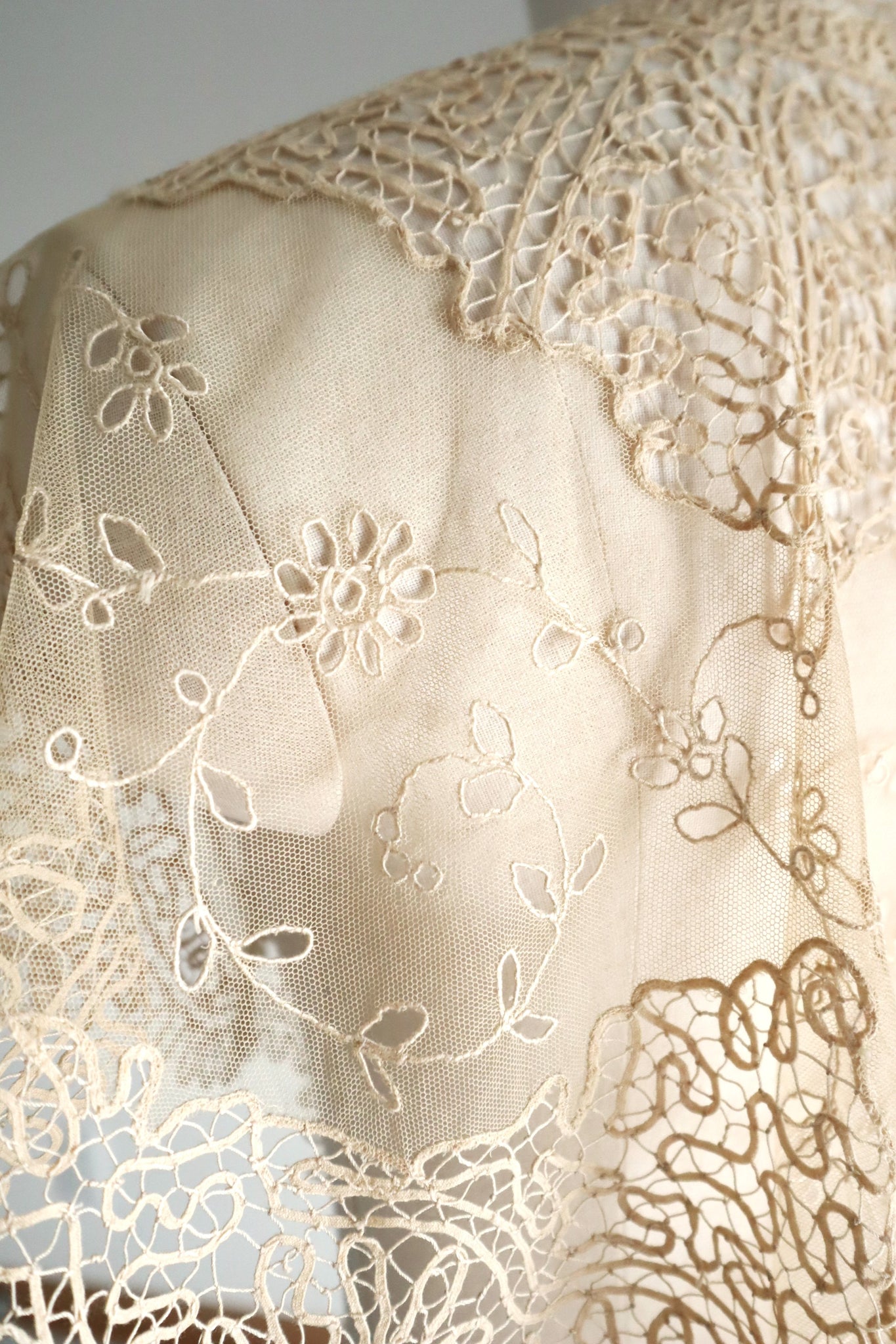 19th Century Limerick Lace Berthe Collar