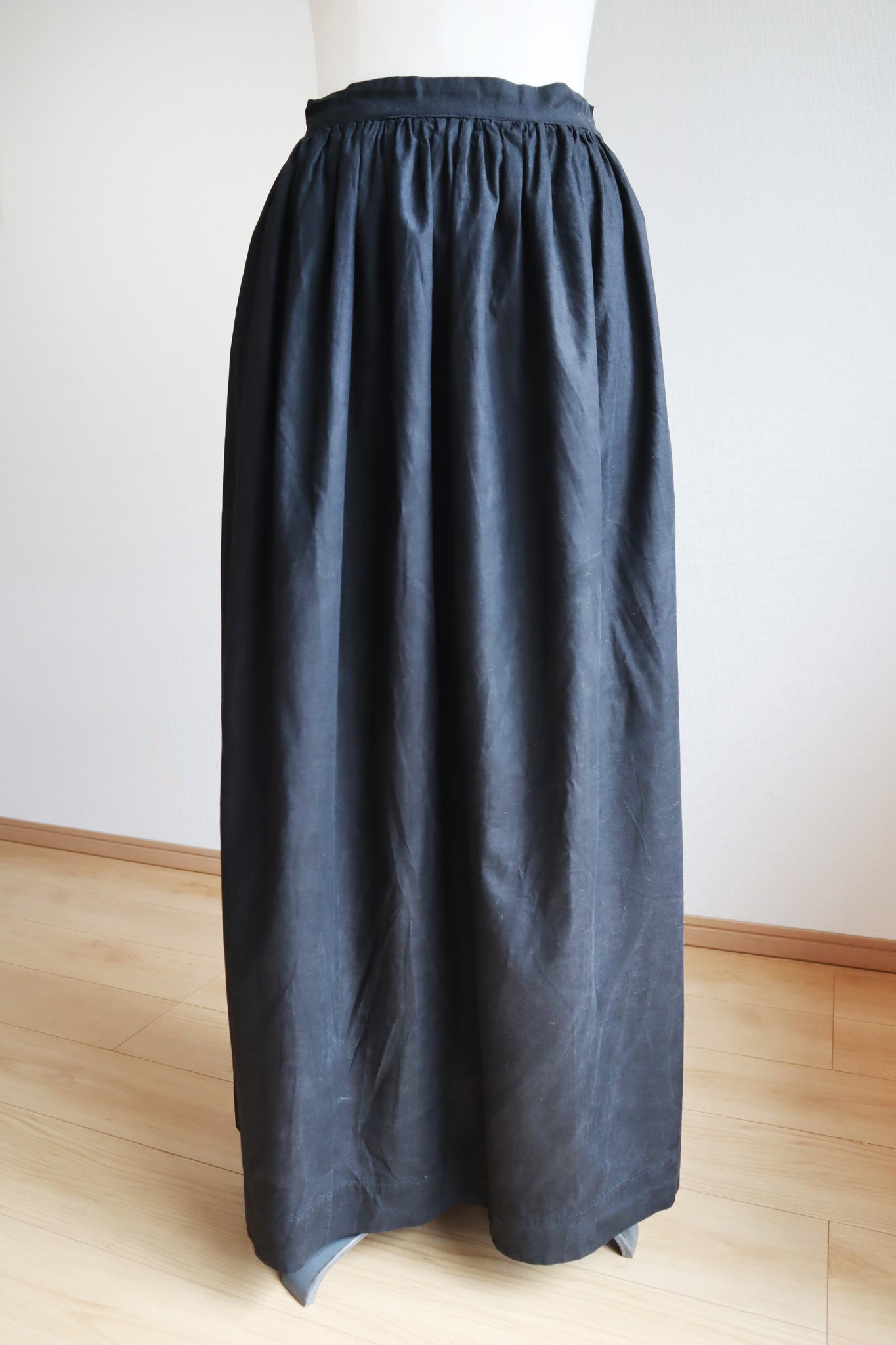 1900s Edwardian Black Cotton Petticoat Skirt