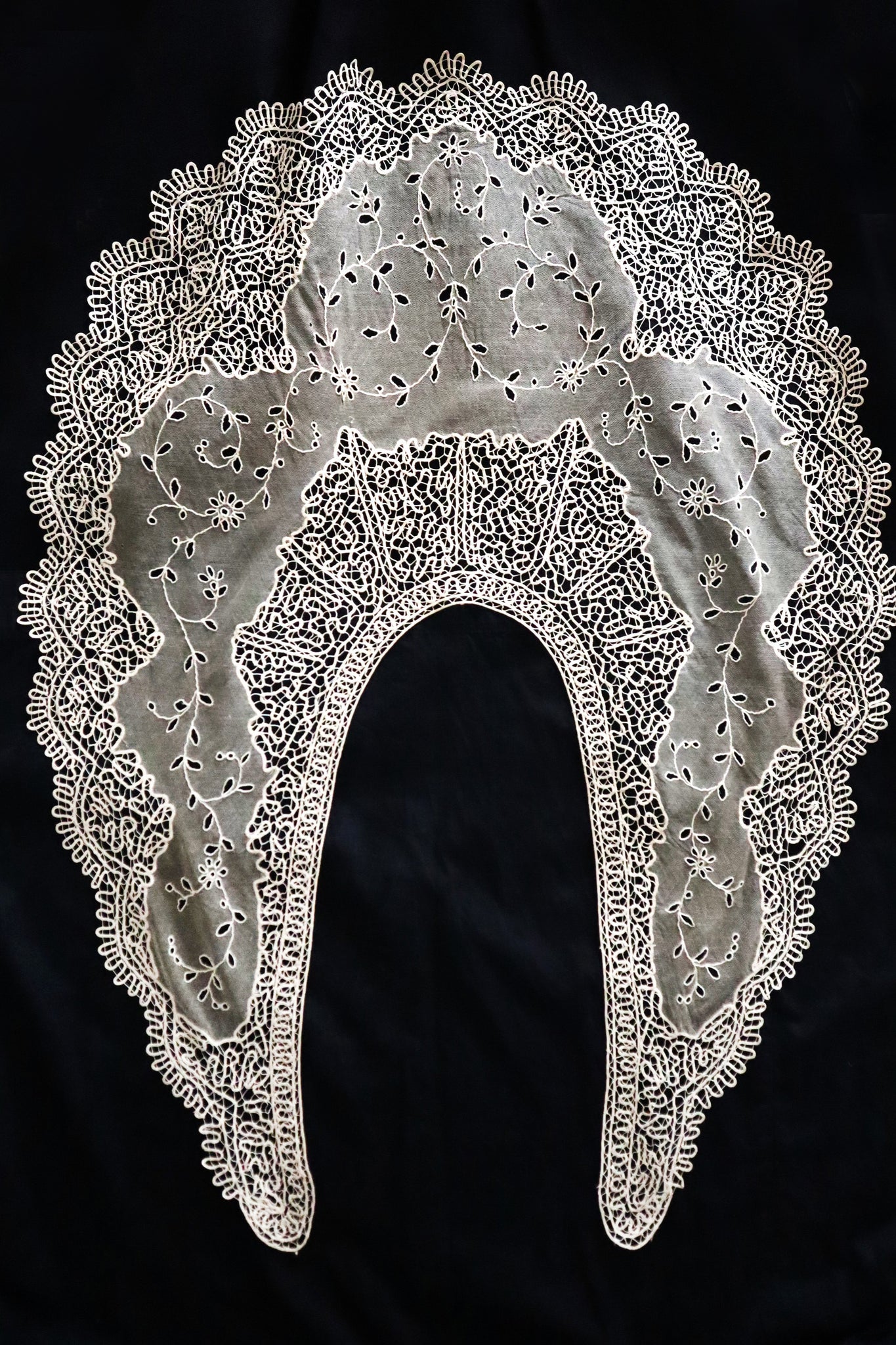 19th Century Limerick Lace Berthe Collar