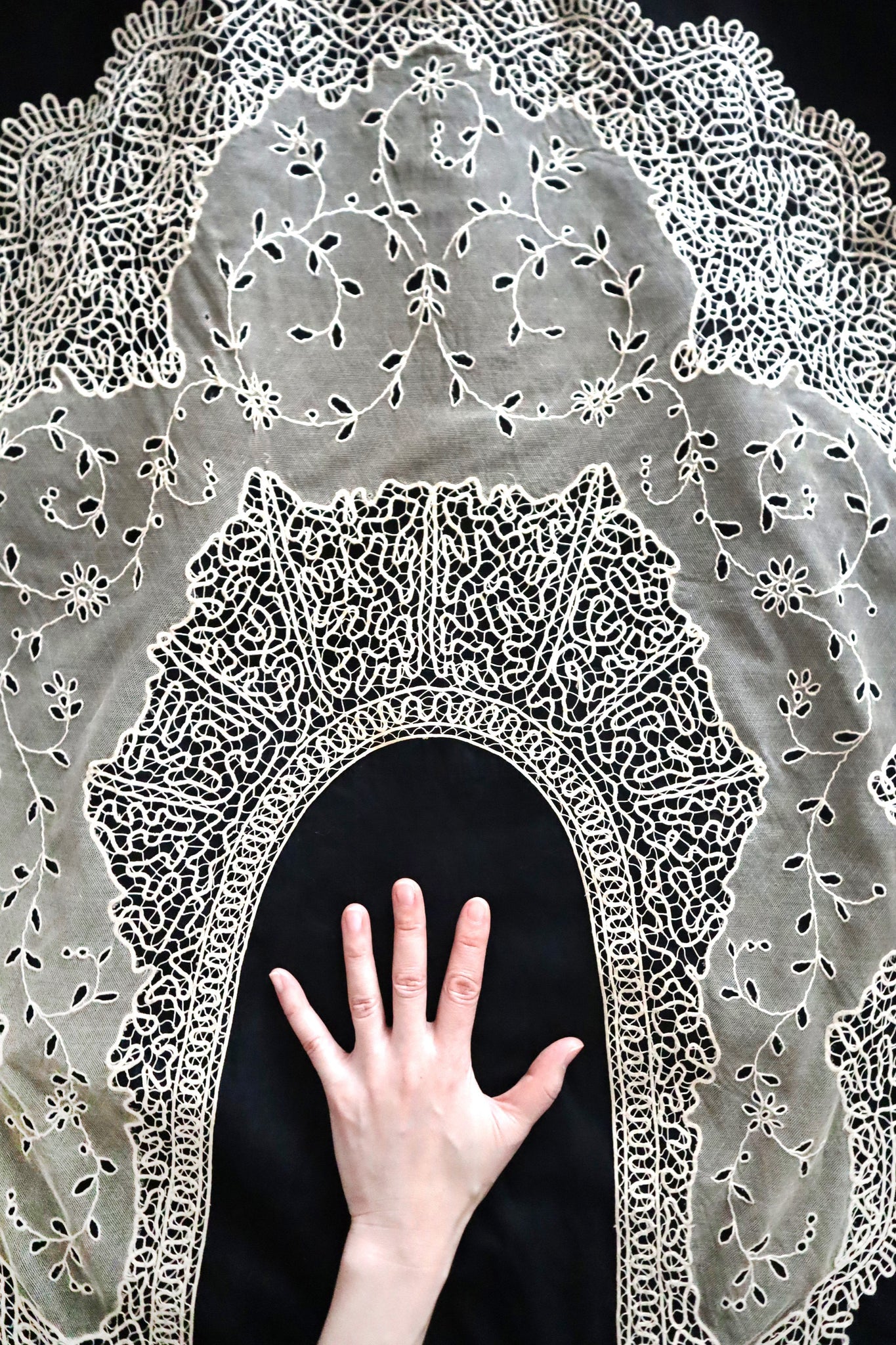 19th Century Limerick Lace Berthe Collar