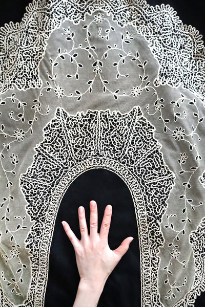 19th Century Limerick Lace Berthe Collar