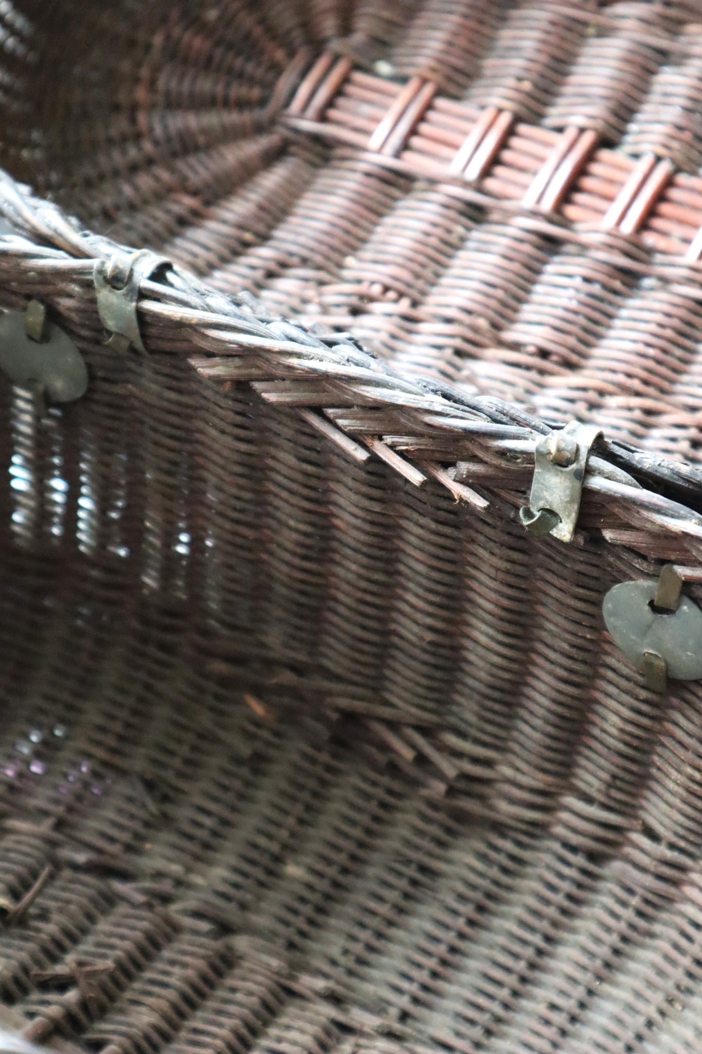 1900 French Black Wicker Basket
