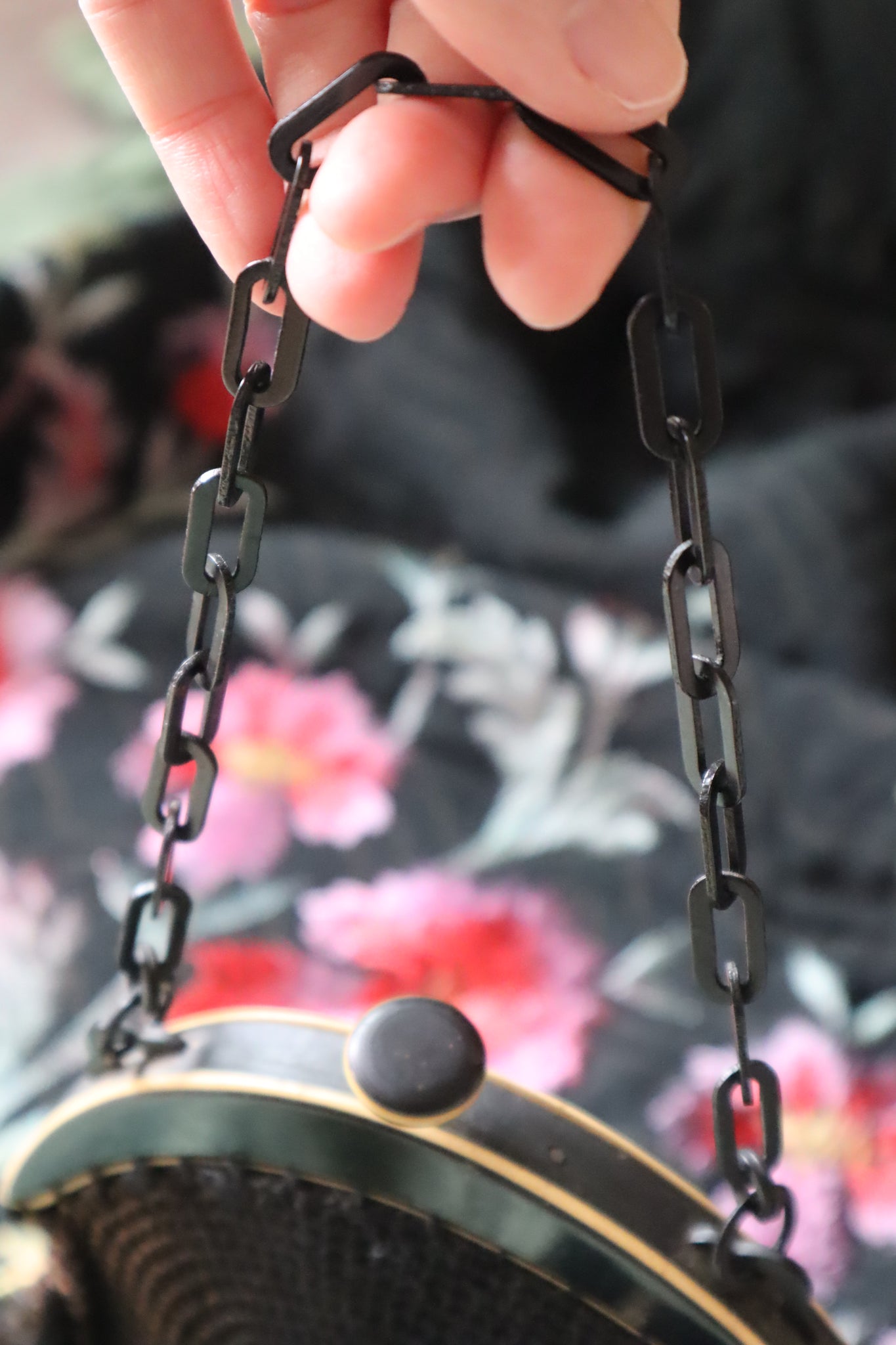 1920s Bakelite Crochet Fringe Purse