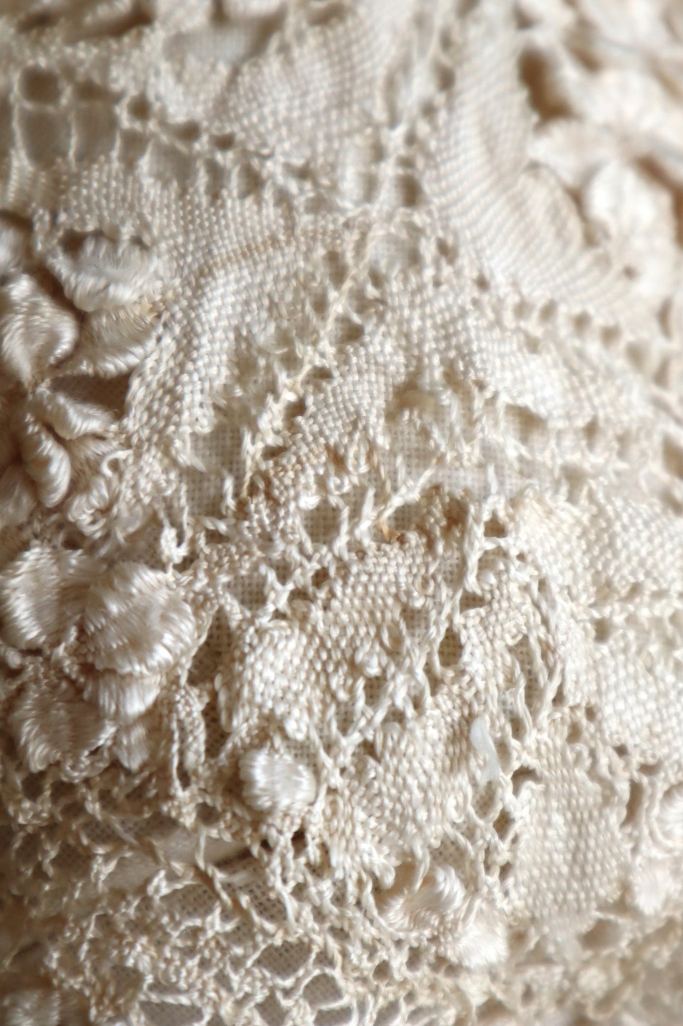 19th Century Silk Maltese Lace Collar