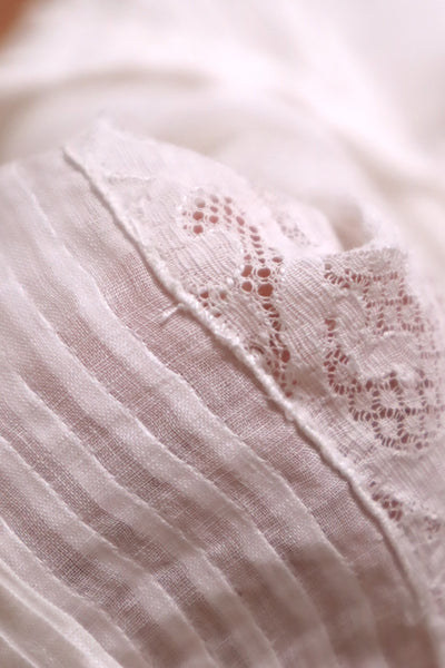 1910s Edwardian Lace Fine Cotton Blouse