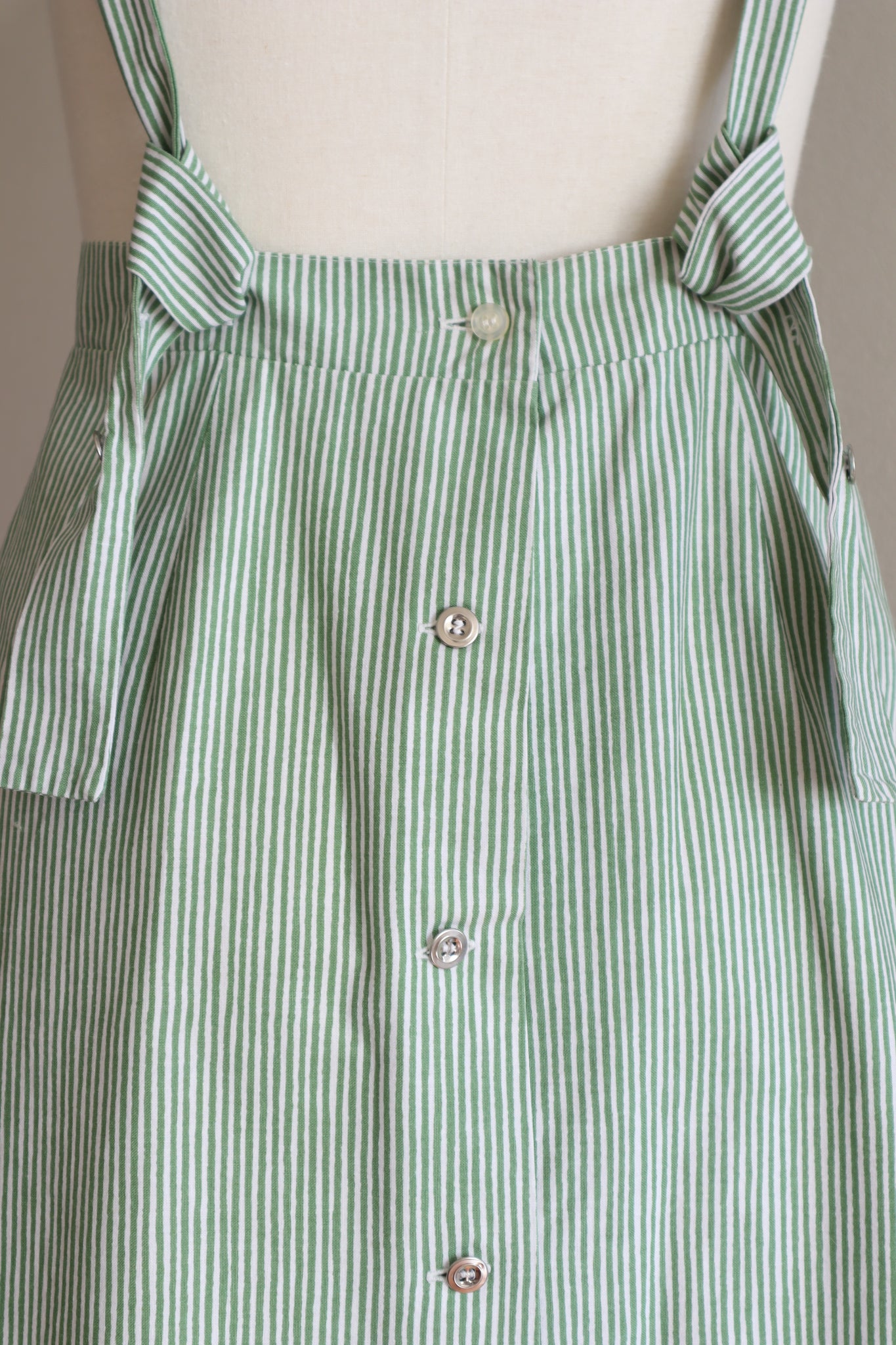 70s marimekko Green Striped Dress