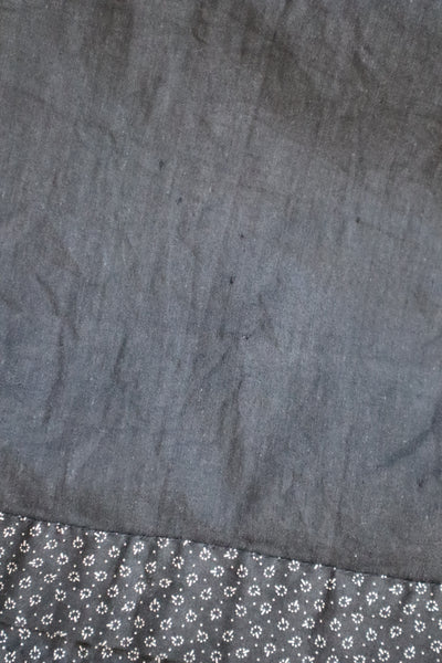 1920s French Black Patterned Cotton Work Dress