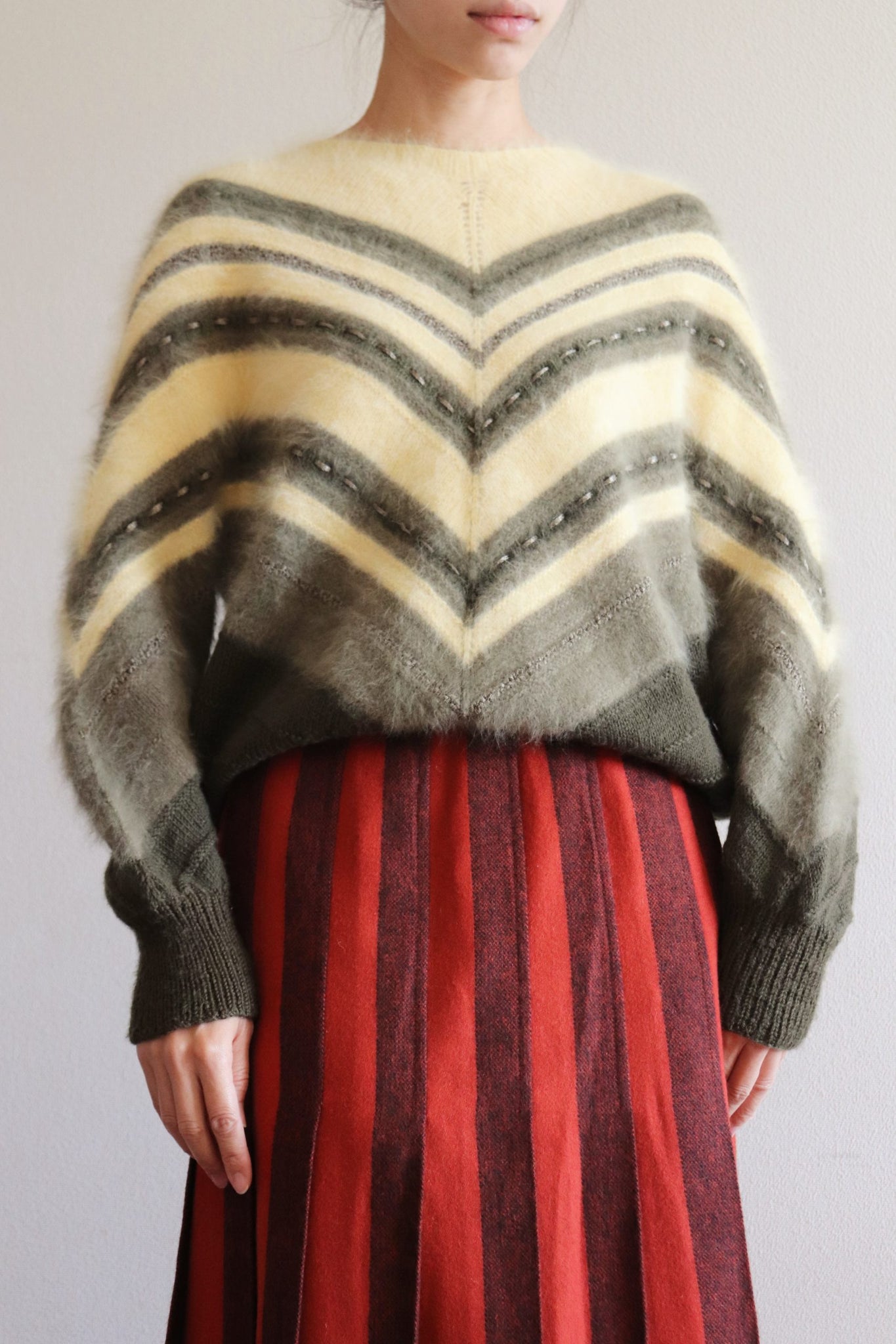 80s Hand-Knitted Angora Sweater