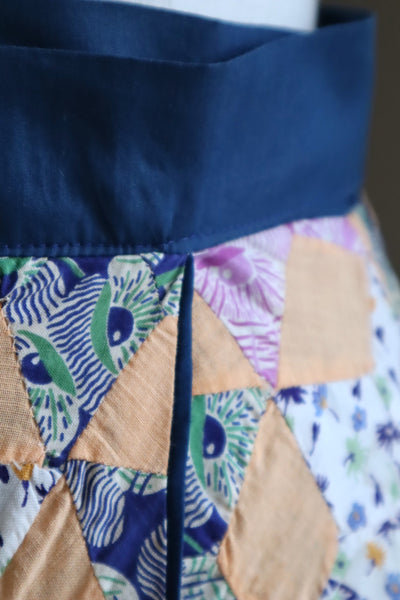70s Patchwork Wrap Skirt