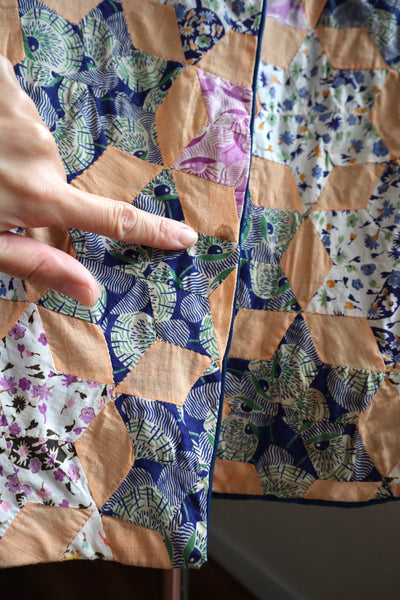70s Patchwork Wrap Skirt