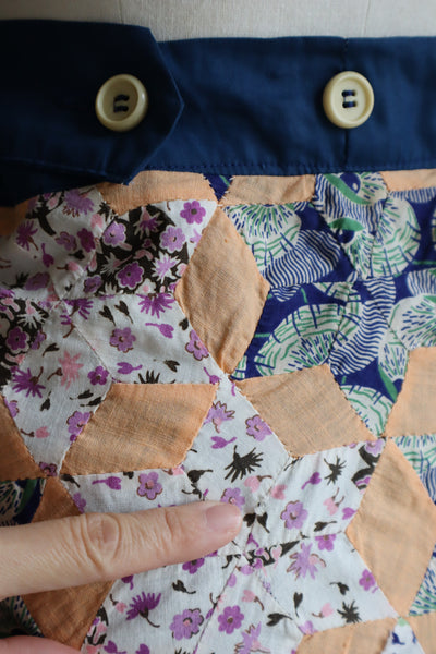 70s Patchwork Wrap Skirt