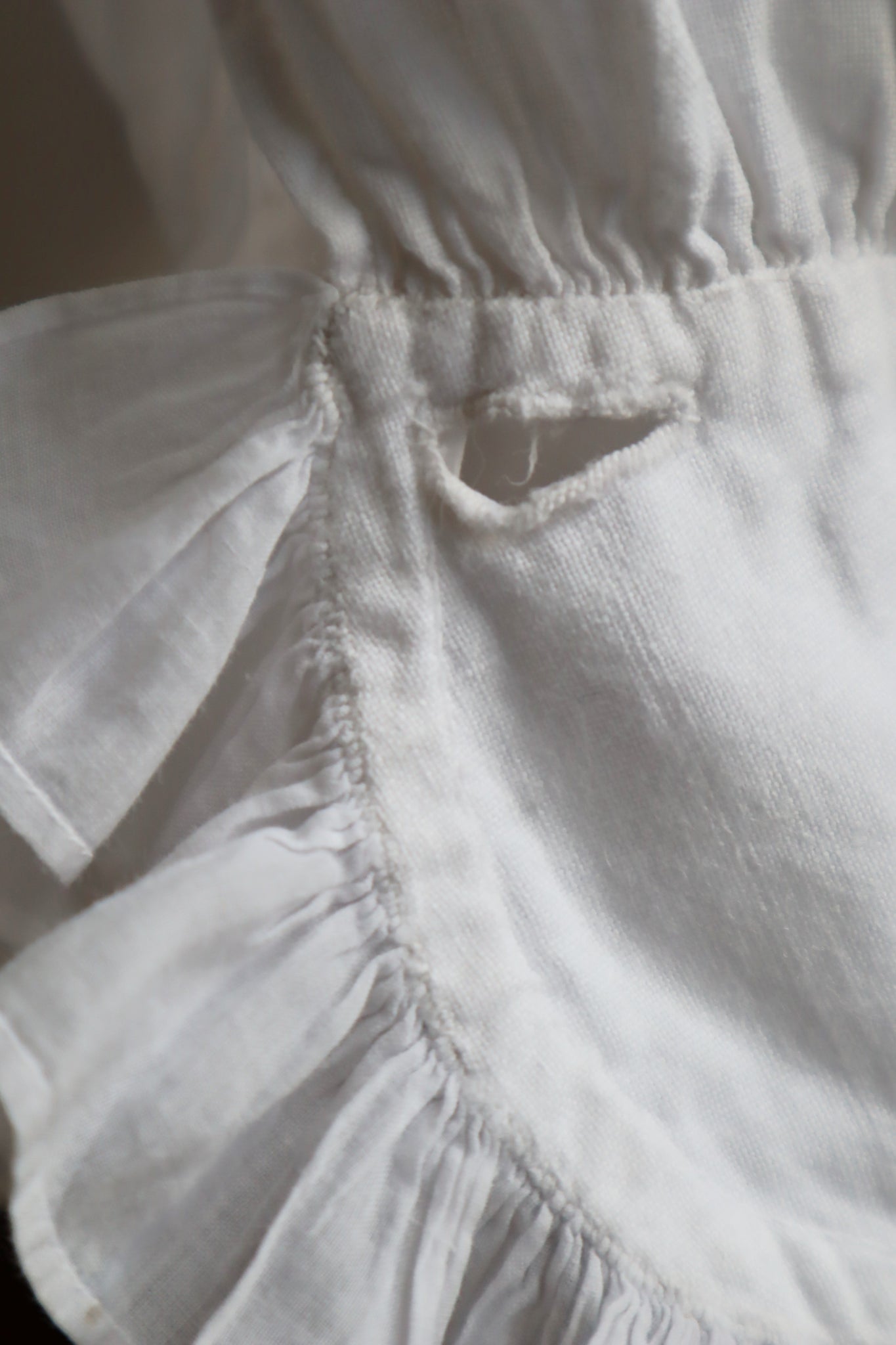 19th Monogram SH6 Frilled Collar  White Cotton Shirt