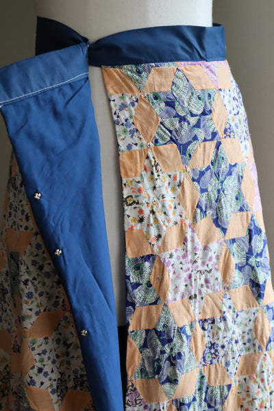 70s Patchwork Wrap Skirt