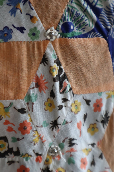 70s Patchwork Wrap Skirt