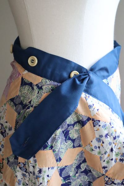 70s Patchwork Wrap Skirt