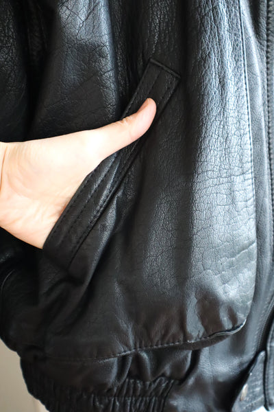 80s French Leather Jacket