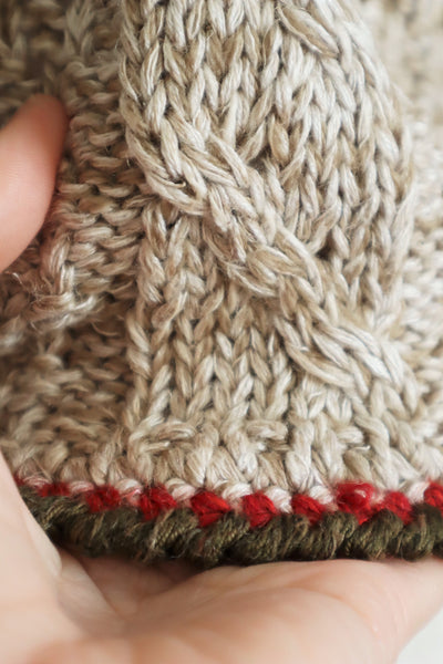 80s Austrian knit Linen Cardigan Beige