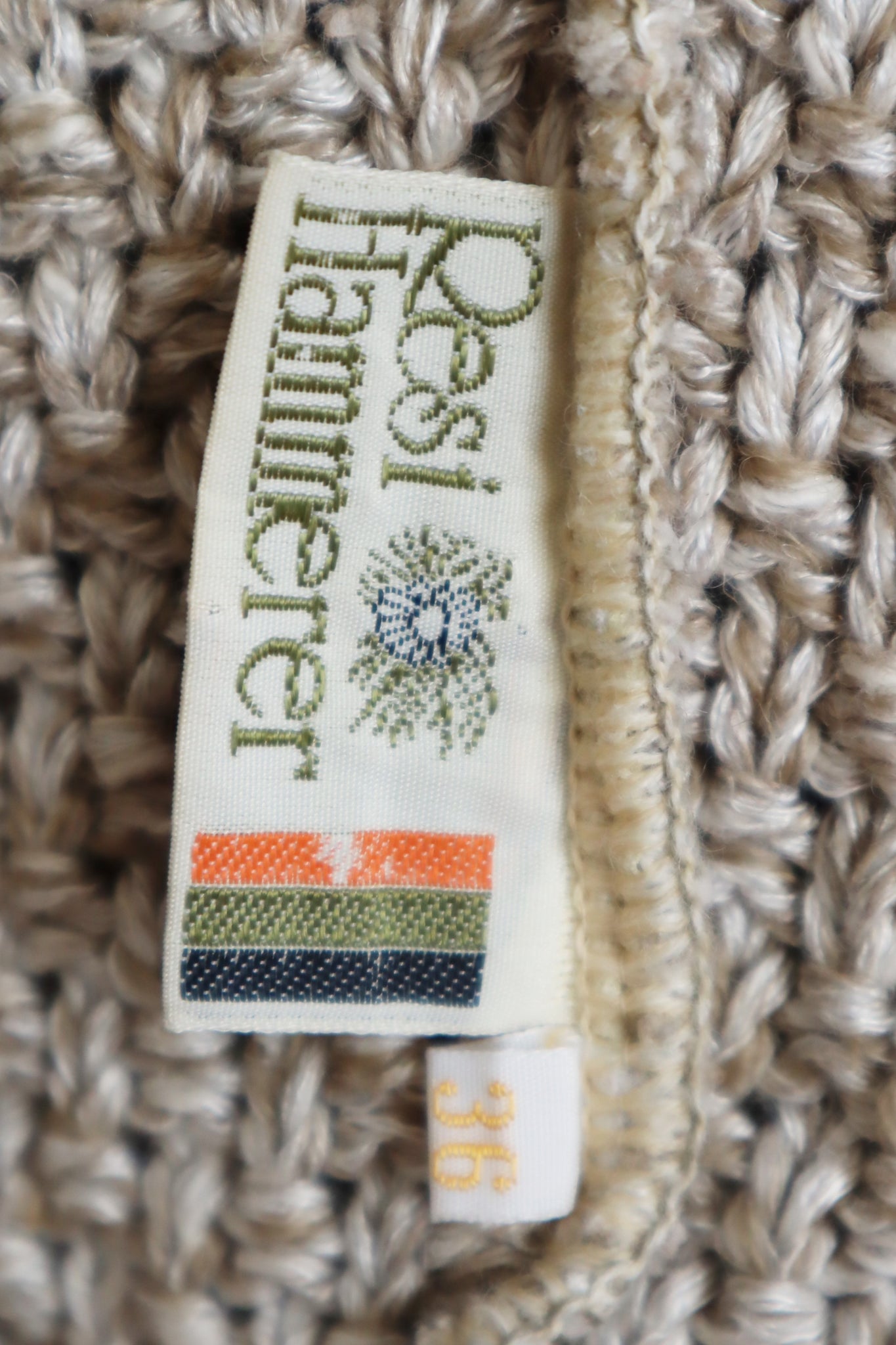 80s Austrian knit Linen Cardigan Beige