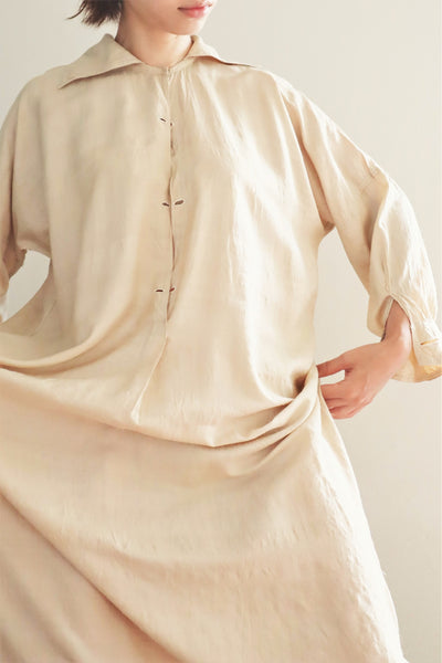 1920s French Silk Long Nightshirt