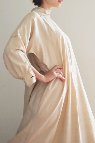 1920s French Silk Long Nightshirt