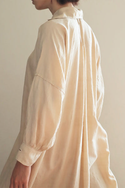 1920s French Silk Long Nightshirt