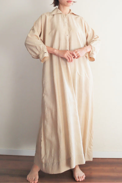 1920s French Silk Long Nightshirt