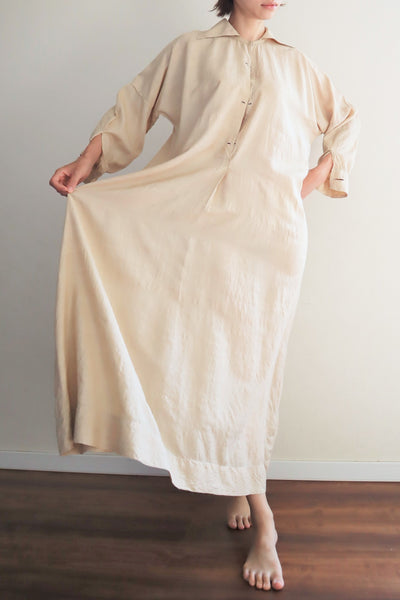 1920s French Silk Long Nightshirt