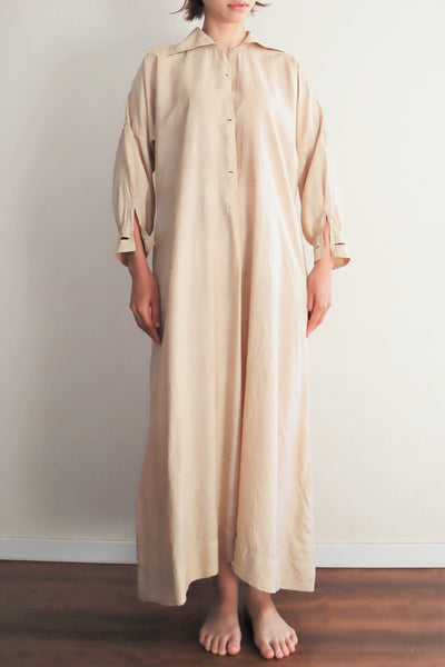 1920s French Silk Long Nightshirt