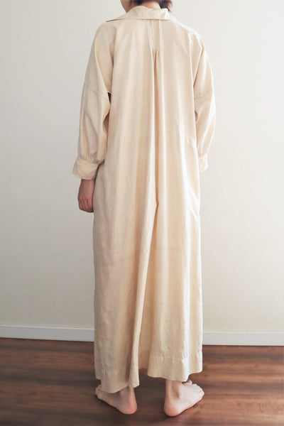 1920s French Silk Long Nightshirt