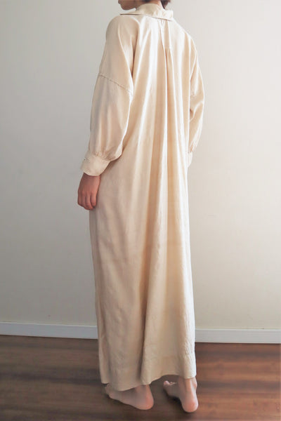 1920s French Silk Long Nightshirt