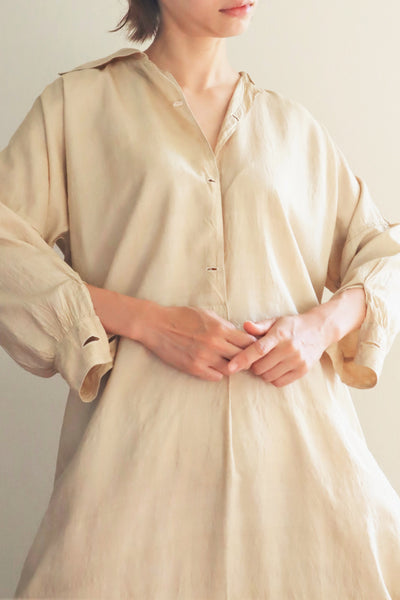 1920s French Silk Long Nightshirt