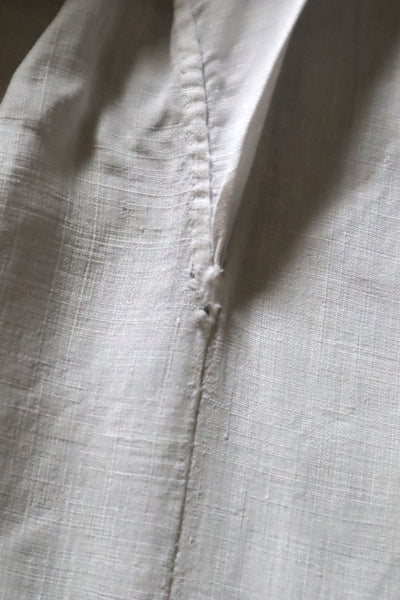 1900s Grape Design Lace White Linen Church Dress