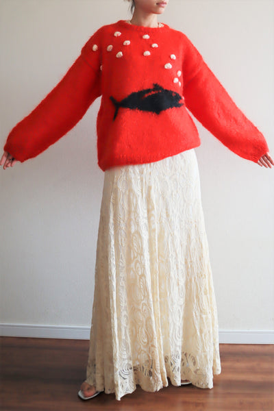 🐟Hand Knit Mohair Sweater