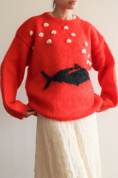 🐟Hand Knit Mohair Sweater